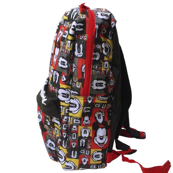 Walt Disney World Mickey Mouse Graphic Backpack Tote Utility Bag Zip Pockets - Picture 3 of 10